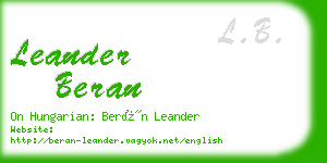 leander beran business card